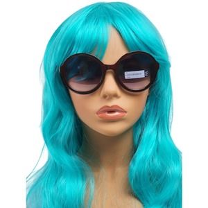 FGX Foster Grant Full Round Dark Chocolate Brown & Silver Sunglasses 52033FGX616